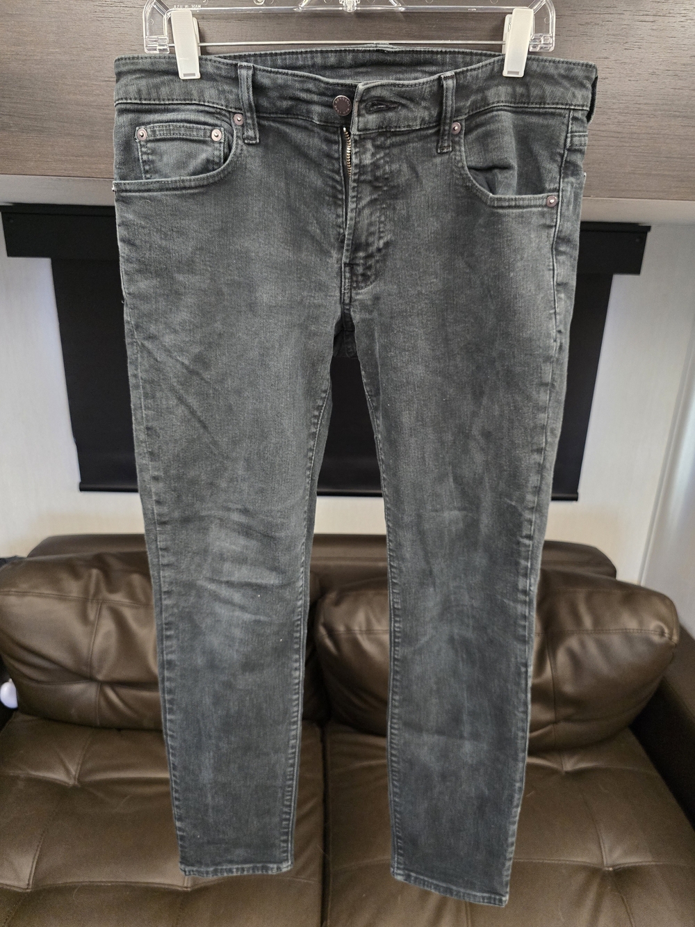 Bonobos Black Washed Skinny Jeans